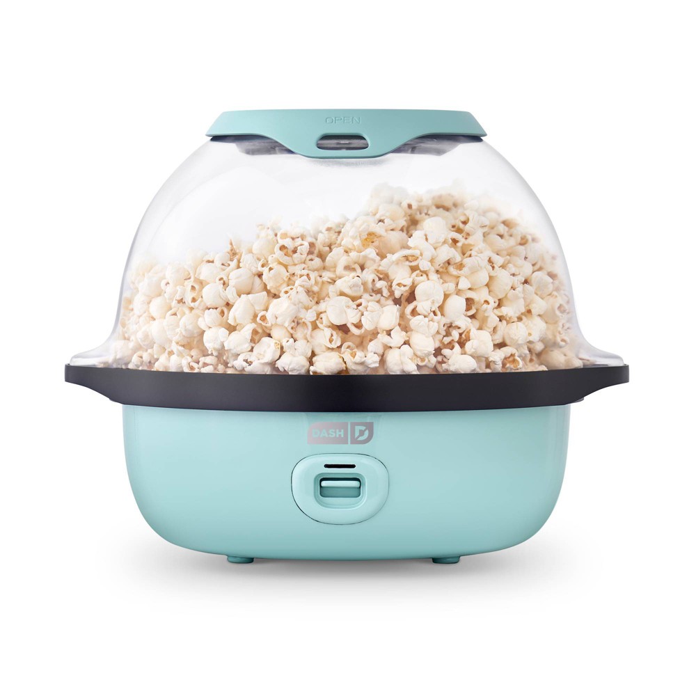 Dash 6qt SmartStore Stirring Popcorn Maker - Aqua: Electric Popcorn Popper, 850W, Hand Wash - Bellso